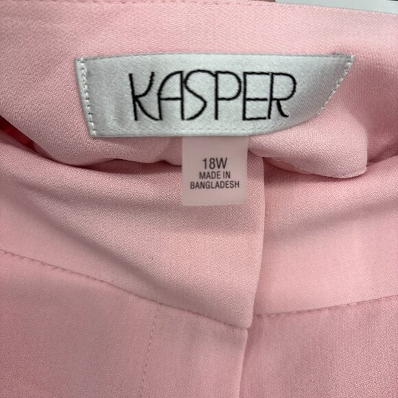 Kasper Women's Plus Harlow Pant Iconic Stretch Crepe Tutu Pink Size 18 NWT - Picture 4 of 5
